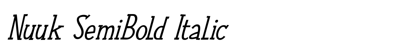 Nuuk SemiBold Italic